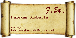 Fazekas Szabella névjegykártya